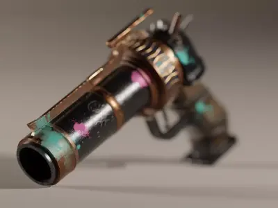 High quality Jinx Gun Free low-poly 3D model