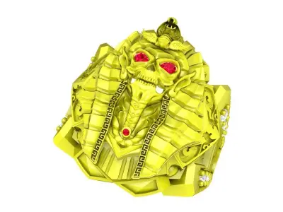 Egyptian King Pharaoh Statement Ring 7623A 3D print model