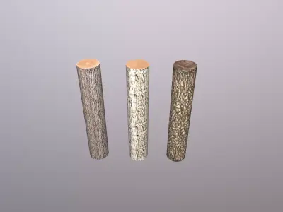 Wooden logs Free low-poly 3D model purchase