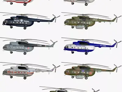 Helicopters Mil Mi-8 Collection 