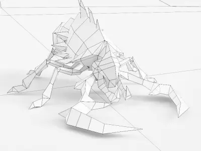 Beetle 3d model scorpion Low-poly 3D model