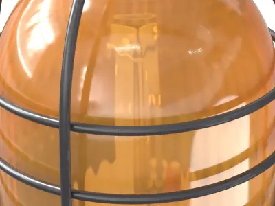 Mucco Signal Beacon Light with Metal Guard Amber 3D model