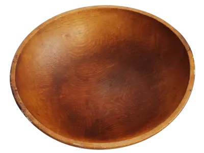  Antique Wooden Bowl Model 
