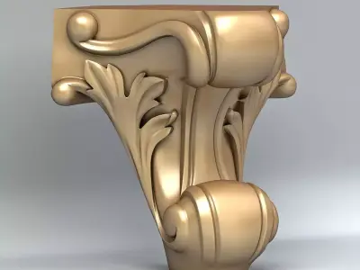 Furniture leg 007 Free 3D model