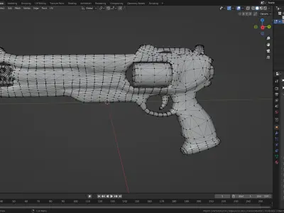 Sci-Fi Gun 02 Low Poly Game Ready Asset Low-poly Low-poly 3D model