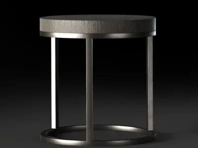 RH Nicholas Round Side and Coffee Modern Tables Free 3D model