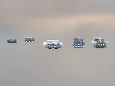 Drone Pack Low-poly 3D model