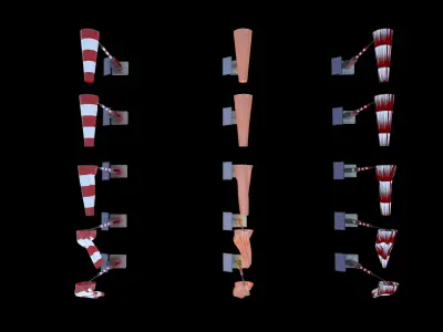 Windsock Low-poly 3D model