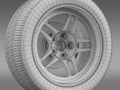 Chevrolet Camaro GS Racecar 2008 wheel 3D model