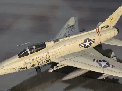 North American F-100D Super Sabre 3D model