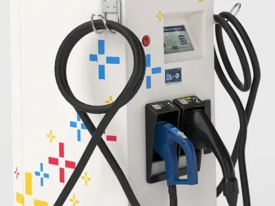 Electric Vehicle Charging Station EV GO Part 1 3D model