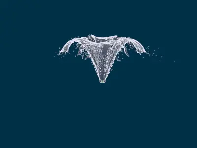 Realistic Water Fountain Animation 5 3D model
