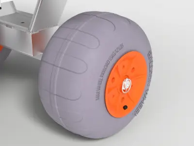 BEACH AND PIER CART Low-poly 3D model