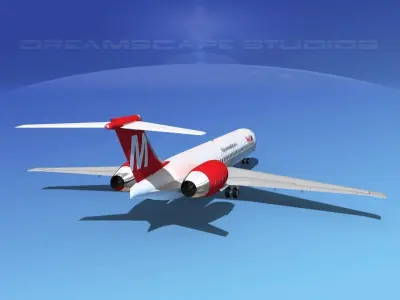 McDonnell Douglas MD-87 MedJet 3D model