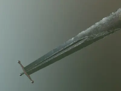 Executioners sword Low-poly 3D model