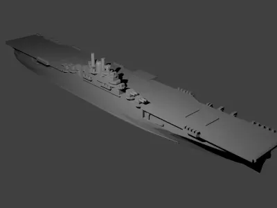 US Essex Class Aircraft Carrier 3D print model