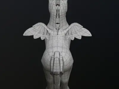 Stylized Cartoon Horse Low-poly 3D model Low-poly 3D model