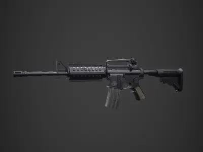 M4A1 Cabine Gun Low-poly 3D model