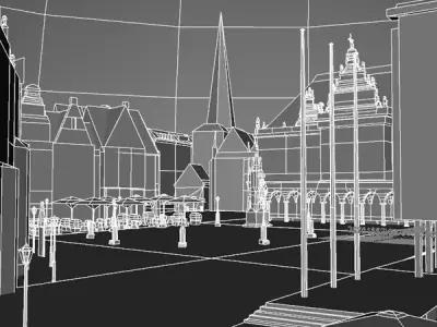 Bremen old city centre in germany 3D model