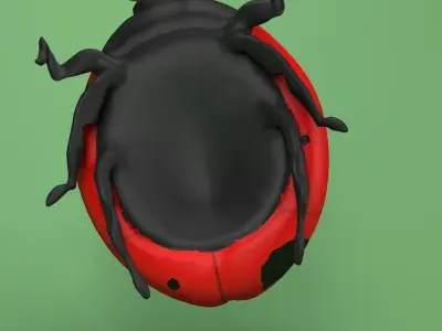 Ladybug Coccinellidae LOWPOLY Low-poly 3D model