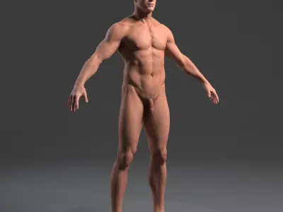 Realistic Man VRay 3D model