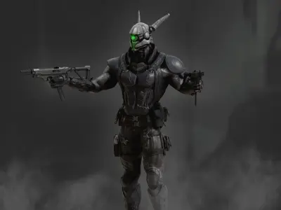 Briareos Low-poly 3D model