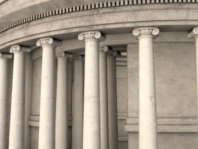 Jefferson Memorial Scene 3D model