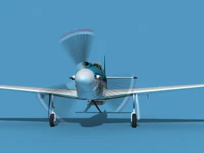 North American A-36A Apache S01 Racer 3D model