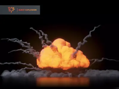Grenade Dust Explosion 3D model
