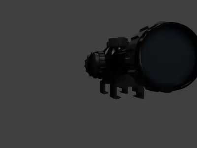 Rifle Scope Gun Attachment Free 3D model