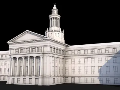 Denver City Hall Building Low-poly 3D model