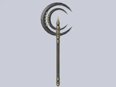 Dark fantasy weapon Low-poly 3D model purchase