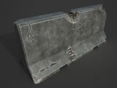 Concrete Barrier 3D model order