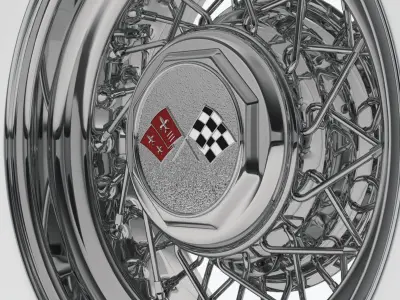  Classic Wire Wheel and Tire BFG 3D model
