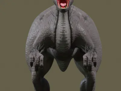 Male velociraptor 3D model