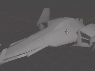 3d StarFighter star wars spaceship Low-poly 3D model