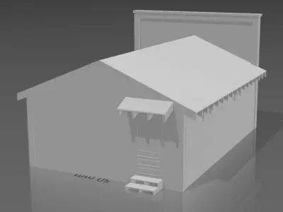 Minyards Grocery and Market ca 1932 HO Scale Railroad 3D model