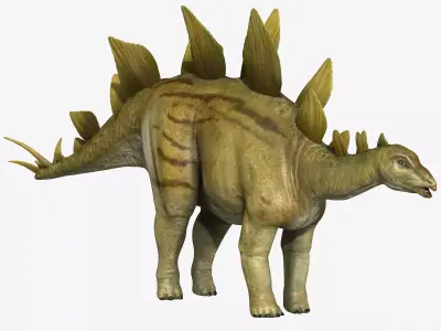 Stegosaurus dinosaur Low-poly 3D model
