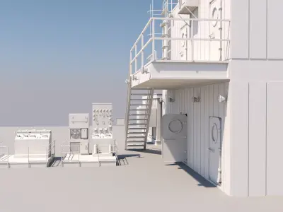 Industrial building 3D model