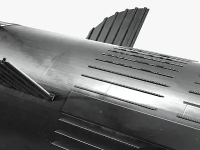 Vertical Launch Rocket with Finned Design 3D model