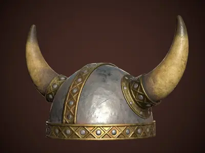 Viking Helmet 01 Low-poly 3D model