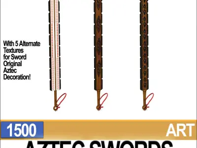 Aztec Swords Collection 3D model