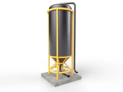 liquid tank M4 Low-poly 3D model