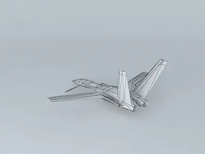 Futuristic jet plane Free 3D model