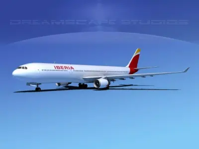 Airbus A330-300 Iberia 2 3D model
