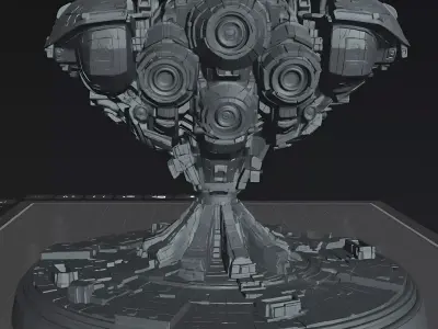 CCL-01 Futuristic Spaceship Sci-Fi STL Model 3D print model