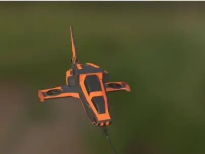 sci- fi spaceship LowPoly Low-poly 3D model