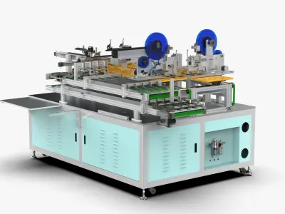 Automatic Battery Cover Assembly and Testing Machine 3D model