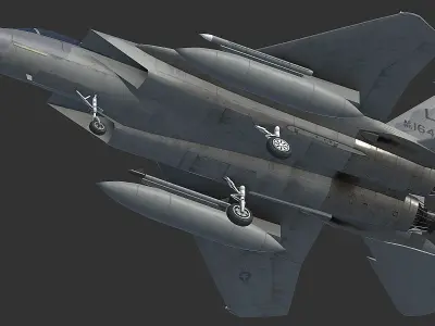 F15 C fighter jet - fighter jet Low-poly 3D model