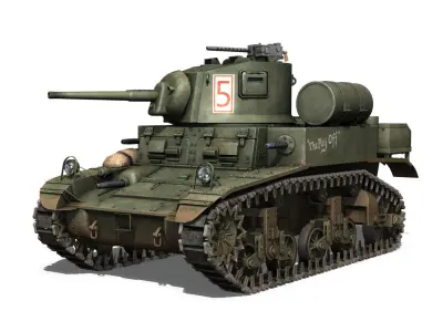 M3A1 Light Tank Stuart - The Pay Off 3D model